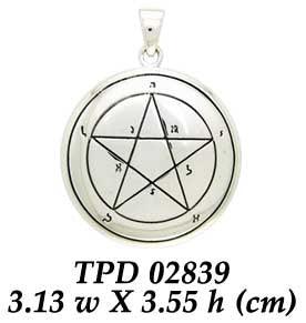 First Pentacle of Mercury Solomon Seal Pendant TPD2839 - Jewelry